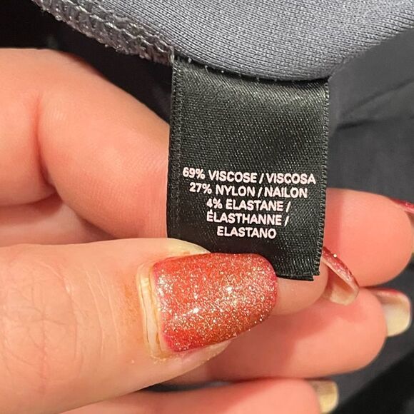 Victoria's Secret Gray Black Striped Short Sleeve Sheath Dress Size 10 - Picture 5 of 9